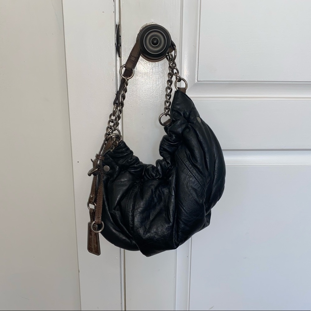 BCBG Leather Slouch Handbag